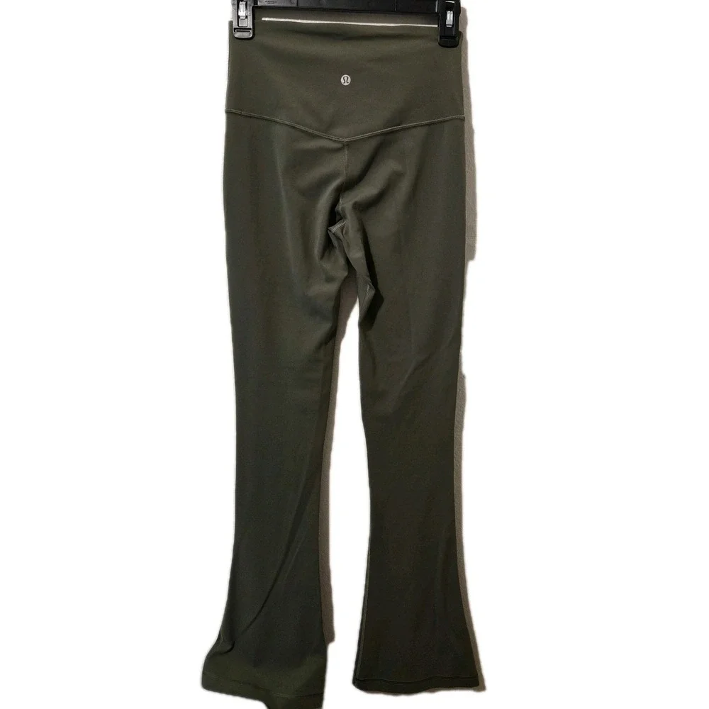 Lululemon Align High Rise Mini Flared Pants Grey Sage Green Size 6 - Picture 6 of 6